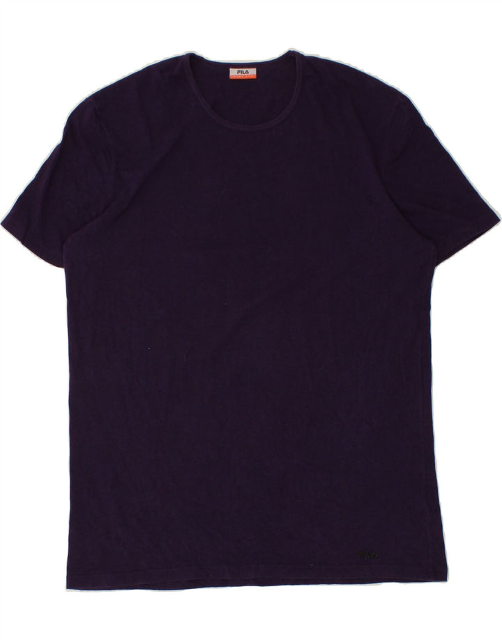 FILA Mens T-Shirt Top Medium Purple Vintage Fila and Second-Hand Fila from Messina Hembry 
