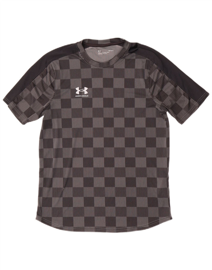 Under Armour Męski T-shirt Top, duży, szary, poliester w kratkę