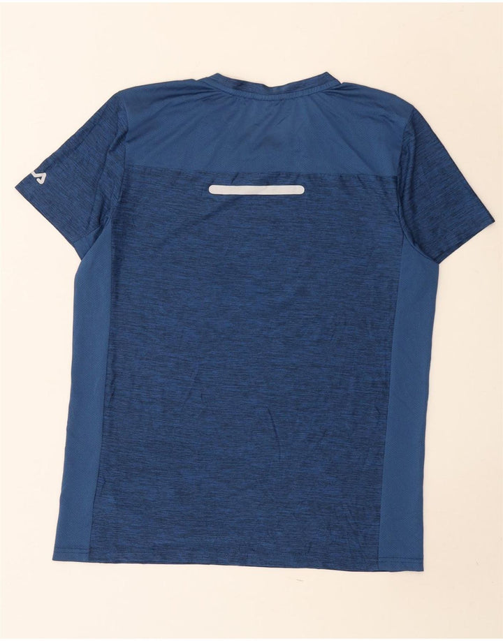 T-shirt męski Fila Top, mały, granatowy, nakrapiany poliester
