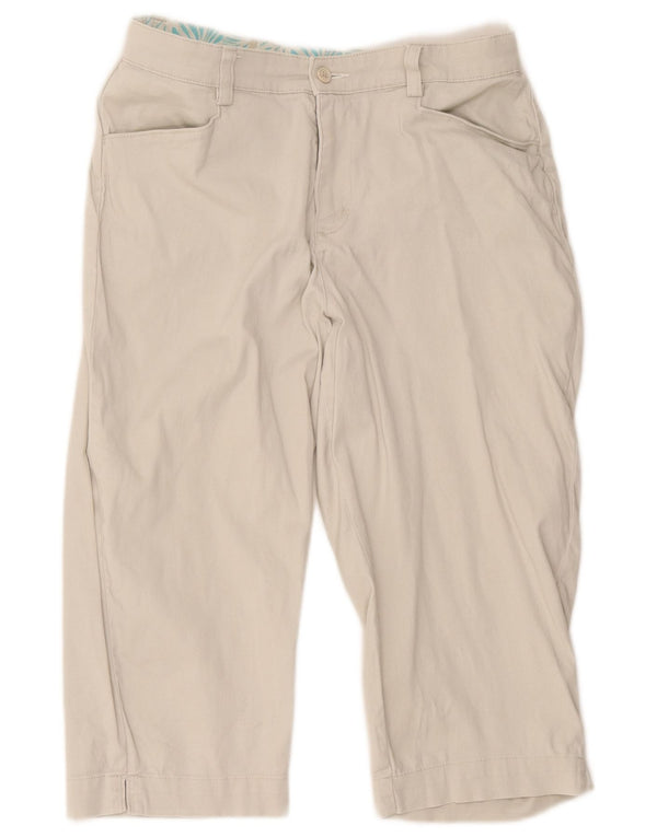 Spodnie damskie Lee Straight Capri US 10 Large W32 L19 Beżowa bawełna