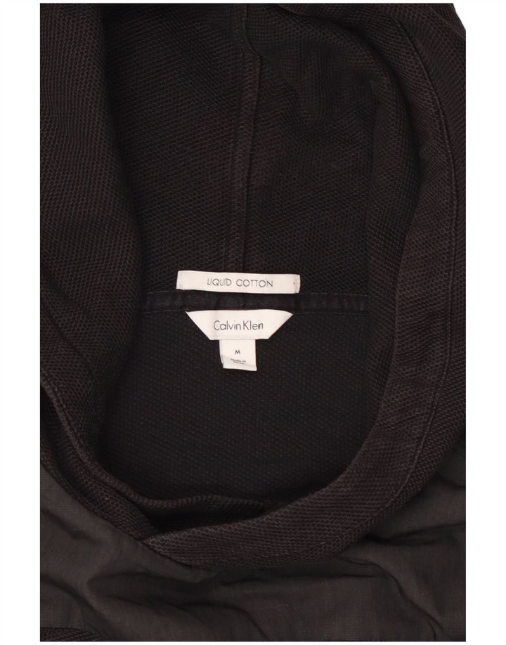 Męski sweter z kapturem Calvin Klein, średni czarny, blok kolorów