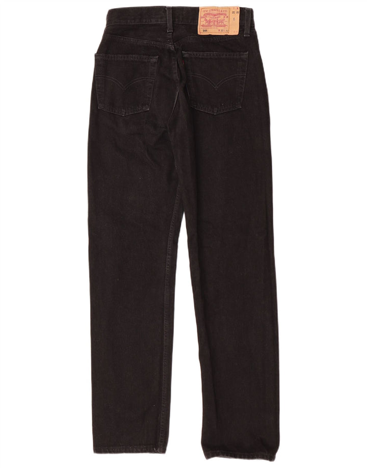 Męskie dżinsy Levi's 501 Straight W30 L32 Czarna bawełna