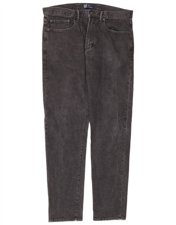Męskie jeansy Gap Slim Tapered W36 L34 Szara bawełna