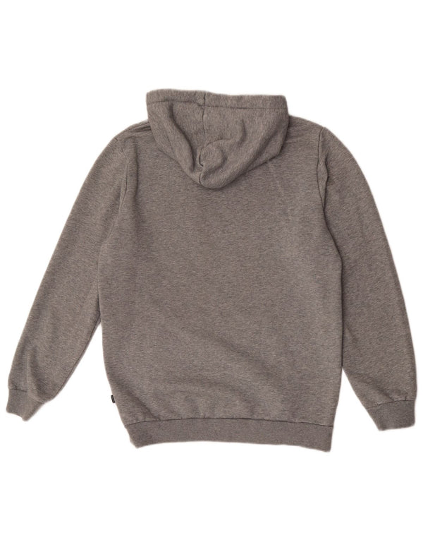 Męski sweter z kapturem Puma z grafiką, mały, szary, bawełniany