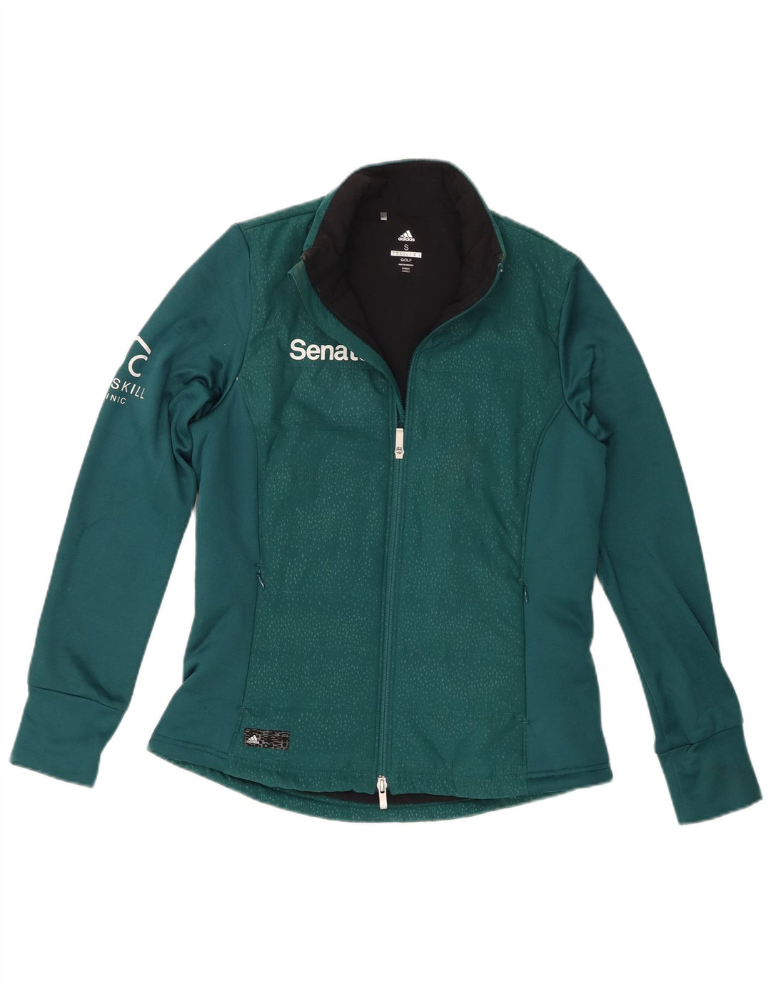 Adidas Męska bluza dresowa z grafiką, mała, zielona, poliestrowa