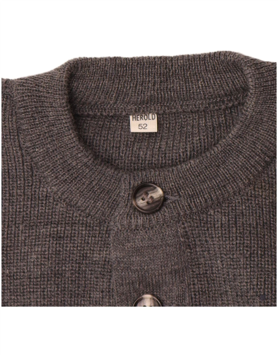Vintage męski sweter z okrągłym dekoltem IT 52, duży szary