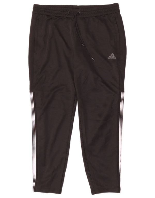 Męskie spodnie dresowe Adidas, średni czarny poliester