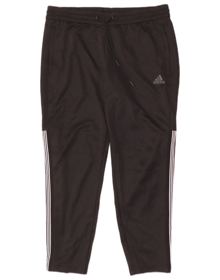 Męskie spodnie dresowe Adidas, średni czarny poliester