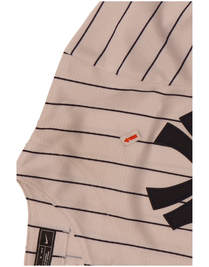 Chłopięca koszulka z grafiką Nike NBA na 10-11 lat, poliester w średnie białe paski