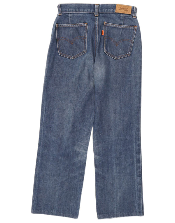 Damskie proste dżinsy Levi's z wysokim stanem UK 12 Medium W26 L24 niebieskie