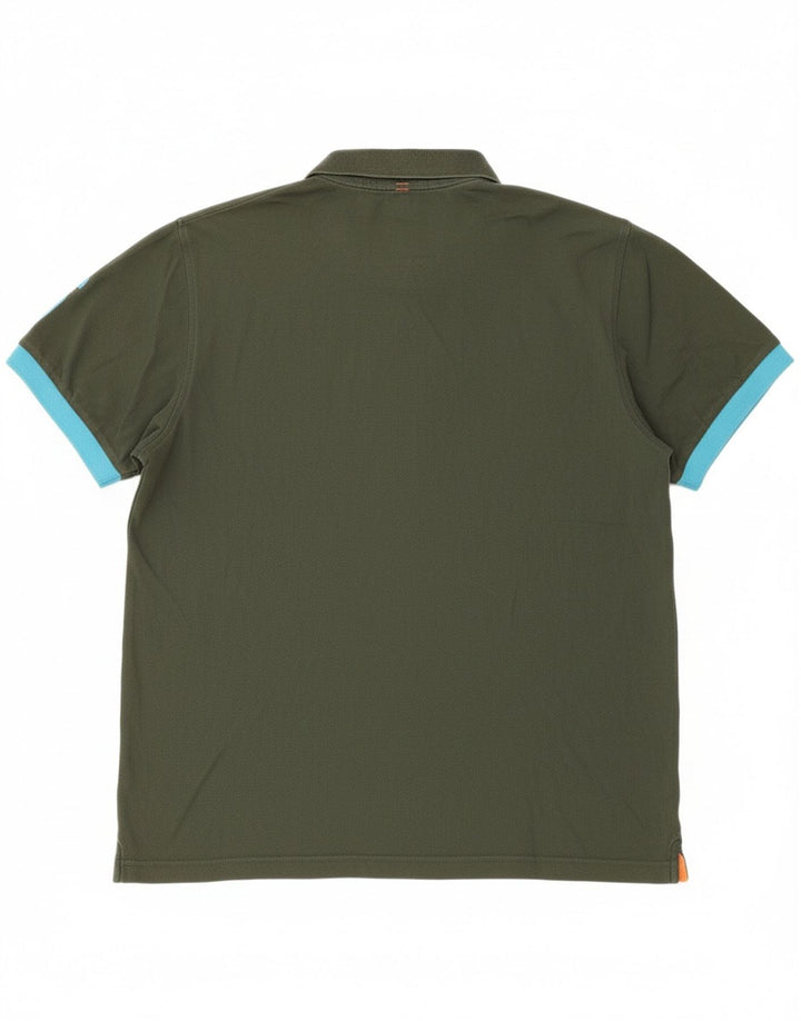 SUN68 Mens Graphic Polo Shirt 3XL Green