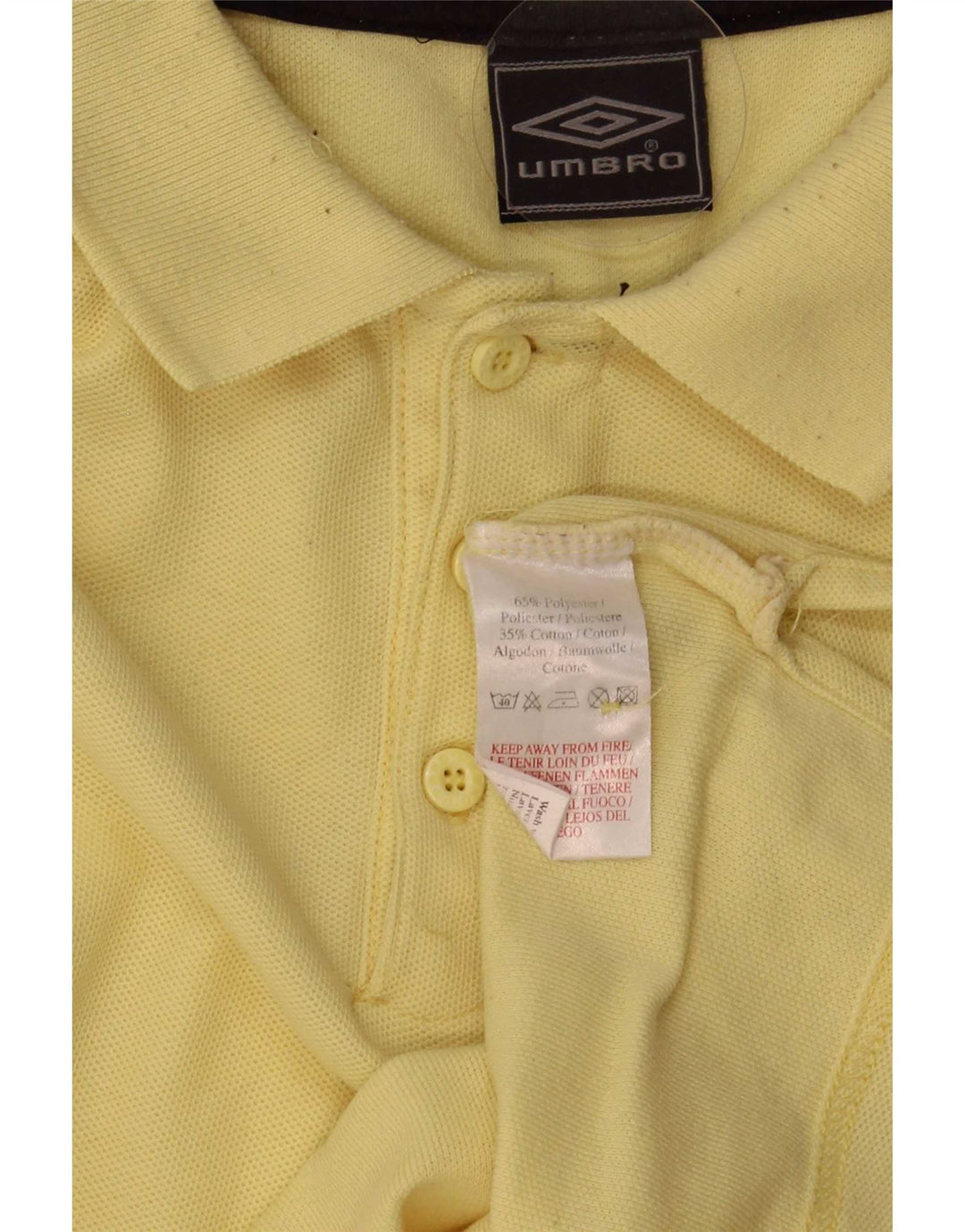 Męska koszulka polo Umbro XL, żółta, poliestrowa