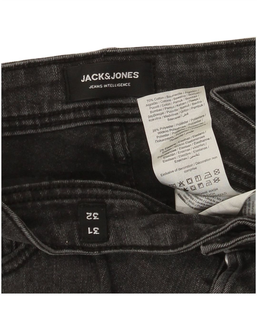 Męskie jeansy typu slim Jack & Jones W31 L32 Szara bawełna