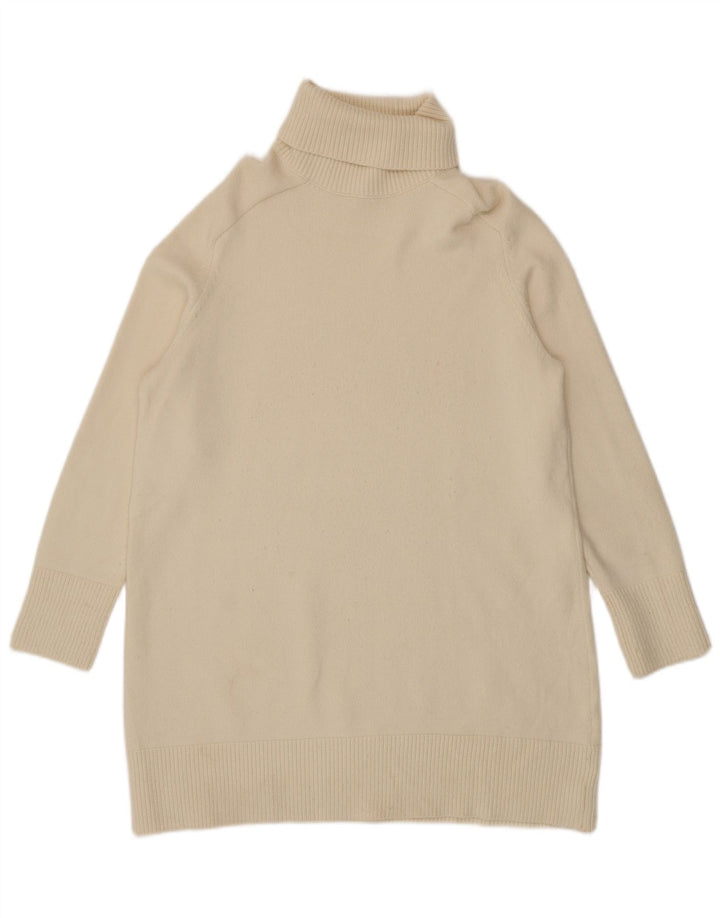 Damski sweter z golfem Zara UK 16 Large Beżowa Wiskoza