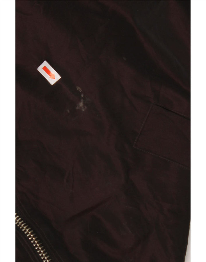 CALVIN KLEIN Damska kurtka bomberka oversize z kapturem UK 14 w kolorze średniego burgunda