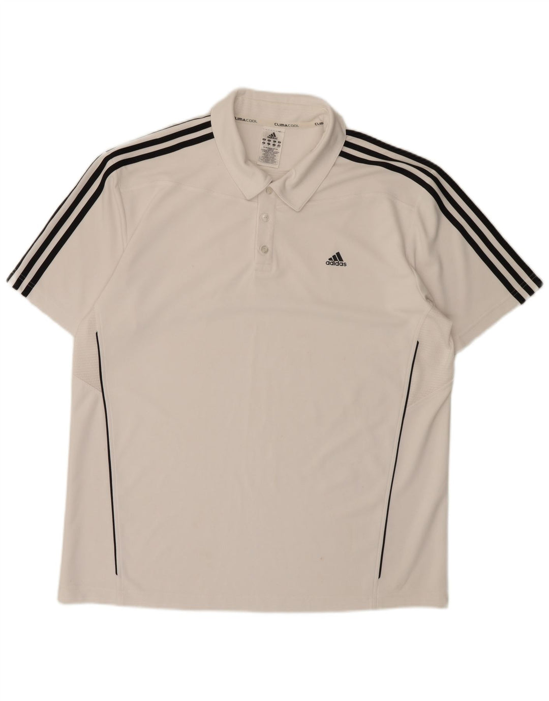 Męska koszulka polo Adidas Climacool XL, biała, poliestrowa