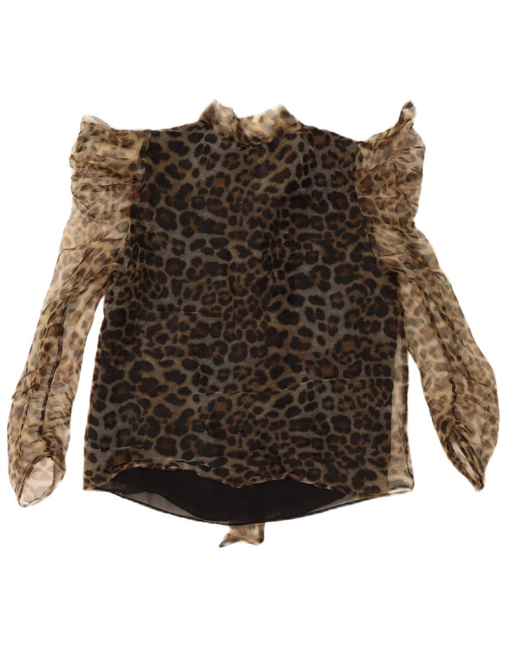 Bluzka damska Zara Top UK 10 Small Brown Animal Print
