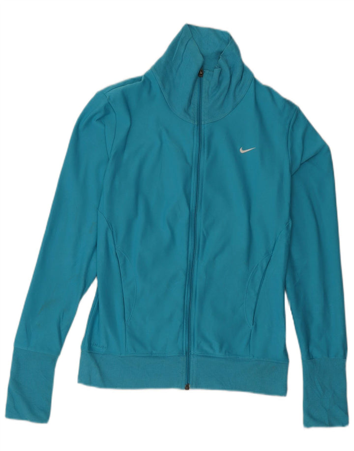 Damska kurtka dresowa NIKE Dri Fit UK 8/10, mała niebieska, poliester