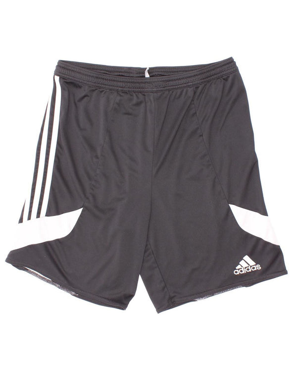 Chłopięce spodenki sportowe Adidas Climalite 13-14 lat XL, czarne, z blokami kolorów