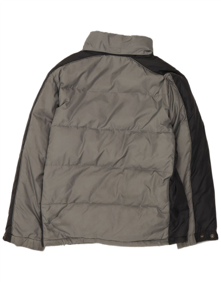 Męska wyściełana kurtka CHAMPION o luźnym kroju UK 36, mała, szara, z blokami kolorów