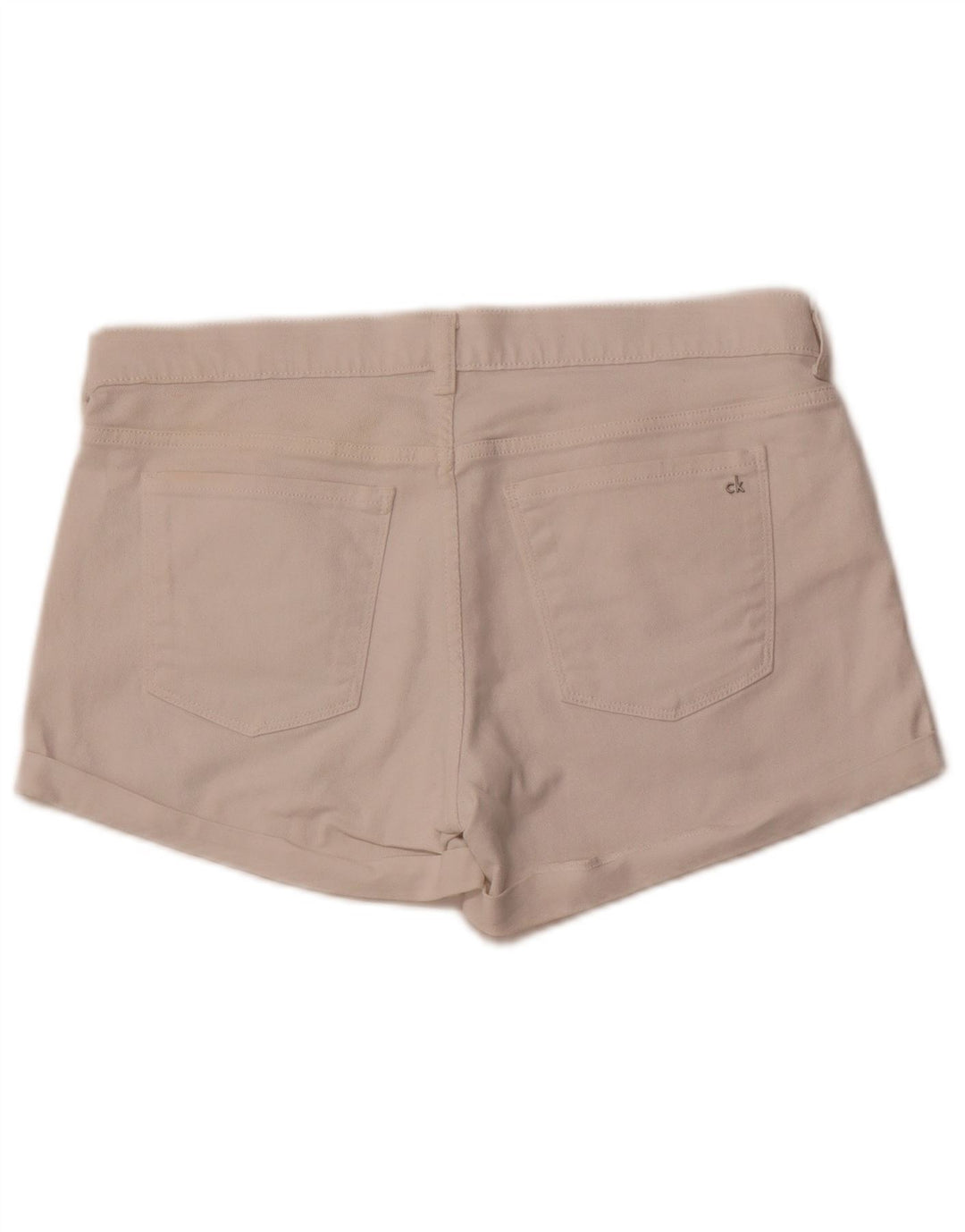 Damskie spodenki jeansowe CALVIN KLEIN US 8 Medium W32, biała bawełna