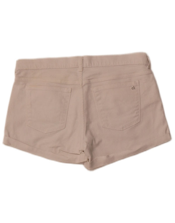 Damskie spodenki jeansowe CALVIN KLEIN US 8 Medium W32, biała bawełna