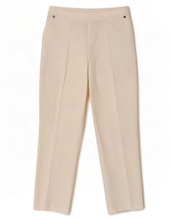 Spodnie damskie Marks & Spencer Straight Casual UK 12 Medium W30 L27 Białe