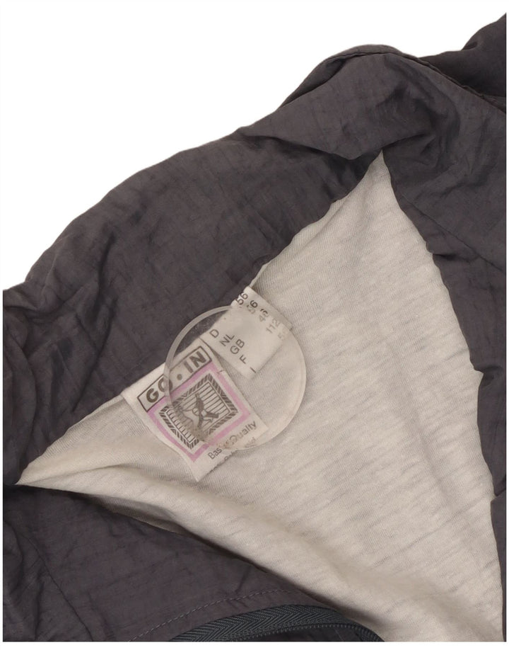 Męska kurtka dresowa CLIPPER UK 46 2XL Szara bawełna z blokami kolorów