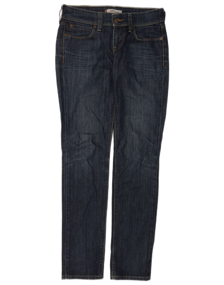 Damskie jeansy Levi's 571 Slim W29 L32 Granatowa bawełna