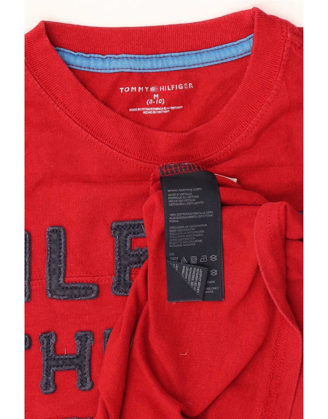 Chłopięcy top z grafiką Tommy Hilfiger z długim rękawem, 8-9 lat, średni czerwony