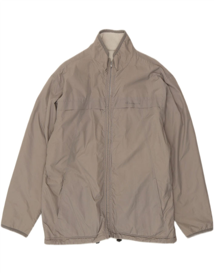 CHAMPION Mens Bomber Jacket UK 40 Large Grey Vintage Champion and Second-Hand Champion from Messina Hembry 