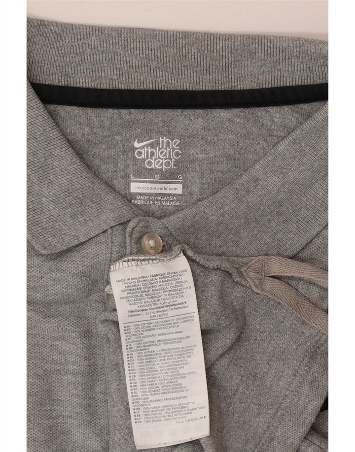 Męska koszulka polo Nike, duża, szara, bawełniana