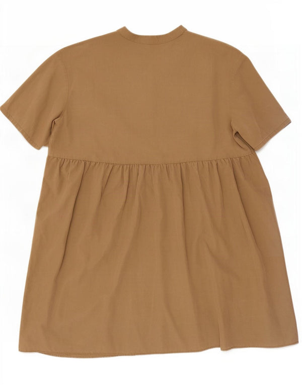 Damska wielowarstwowa sukienka oversize Zara UK 6 XS Beżowy Lyocell