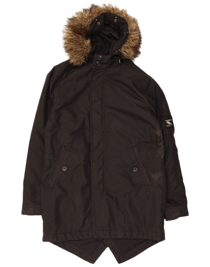 Męska kurtka parka z kapturem Superdry UK 38, średni khaki
