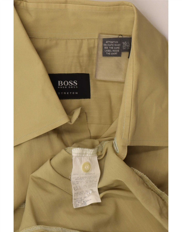 Koszula męska Hugo Boss, rozmiar 16, 1/2, duża, bawełniana khaki