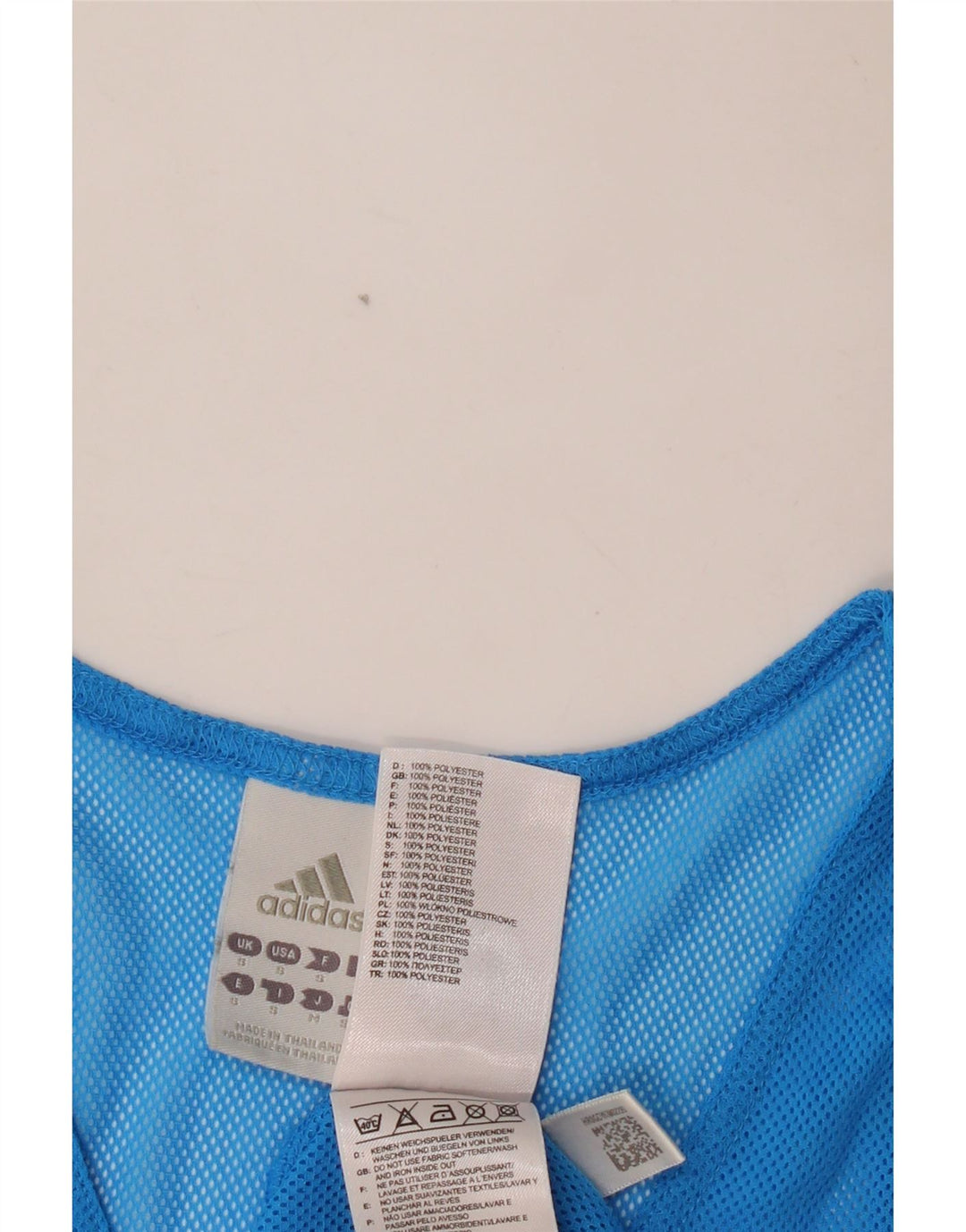 Męska kamizelka z grafiką ADIDAS, mała, niebieska, poliester