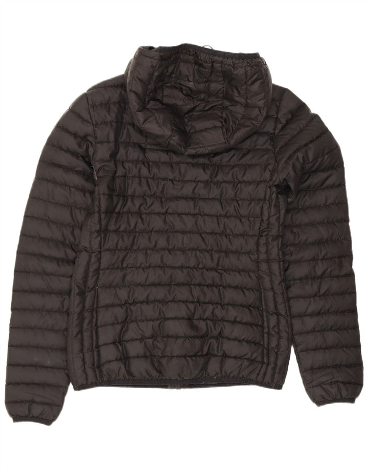 Damska ocieplana kurtka z kapturem Superdry UK 6 XS, czarny poliester