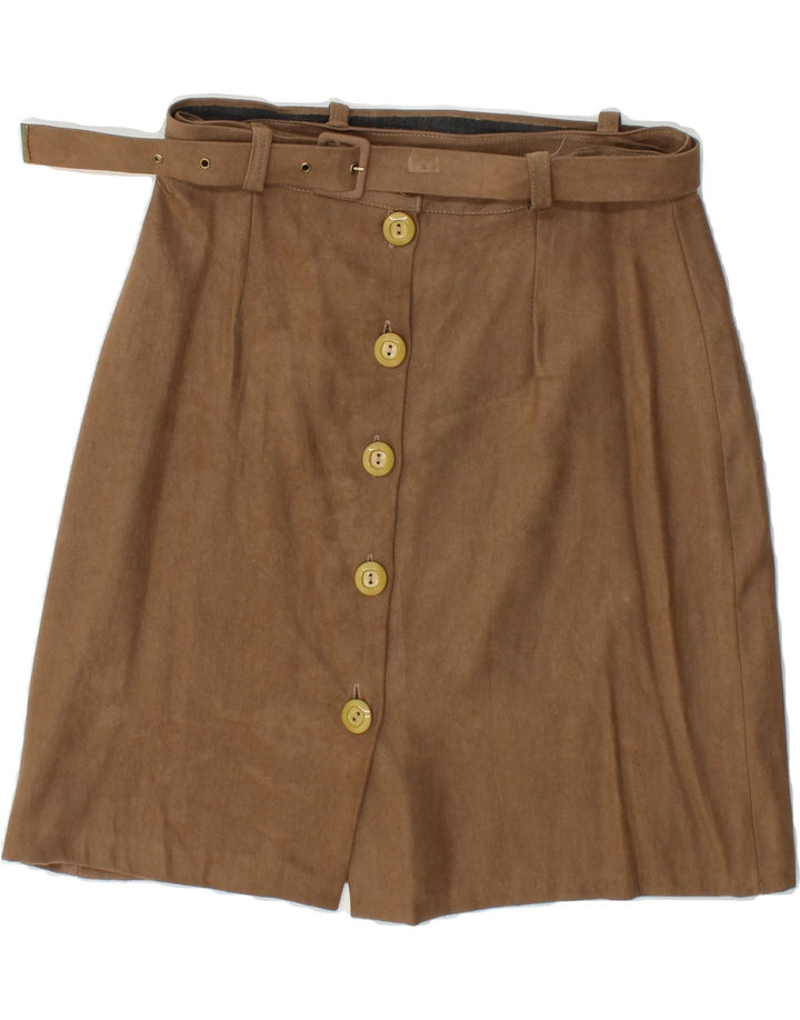 VINTAGE Womens A-Line Skirt IT 48 XL W32 Brown Vintage Vintage and Second-Hand Vintage from Messina Hembry 