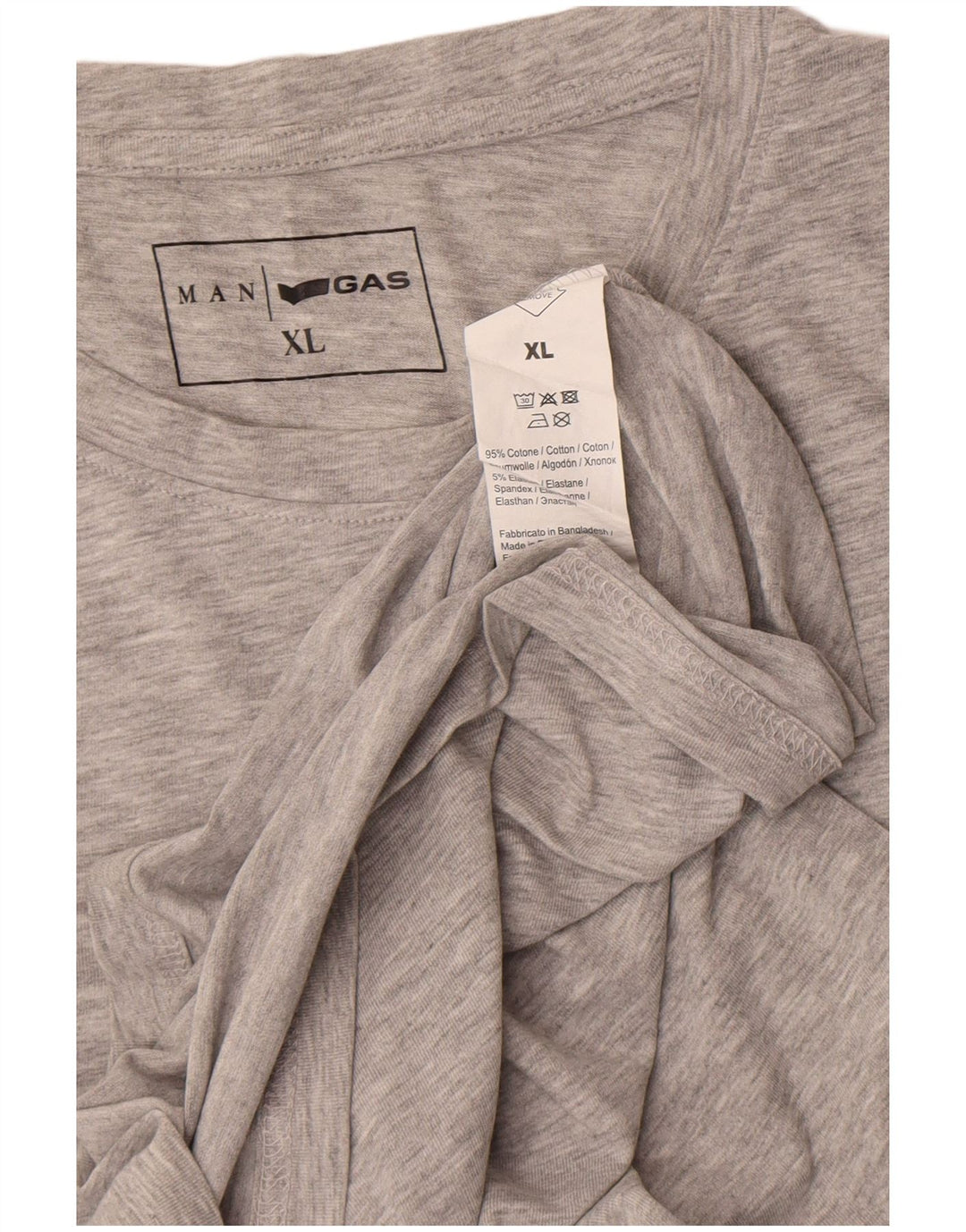 T-shirt męski Gas Top XL, szary, bawełniany