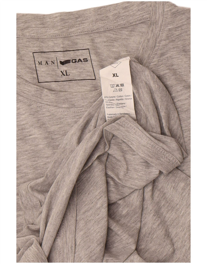 T-shirt męski Gas Top XL, szary, bawełniany