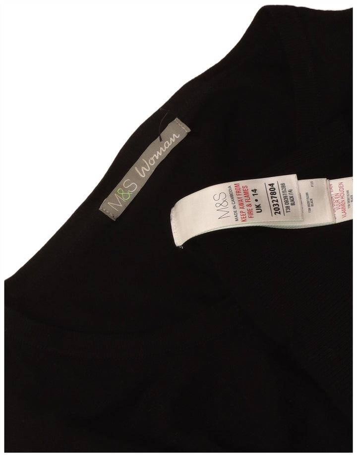 Sweter damski Marks & Spencer UK 14, średni czarny, wiskoza