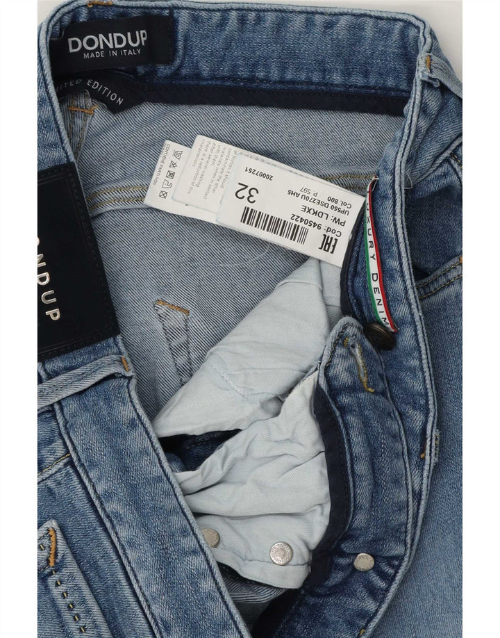 Dondup Męskie jeansy slim W32 L32 Niebieskie bawełniane