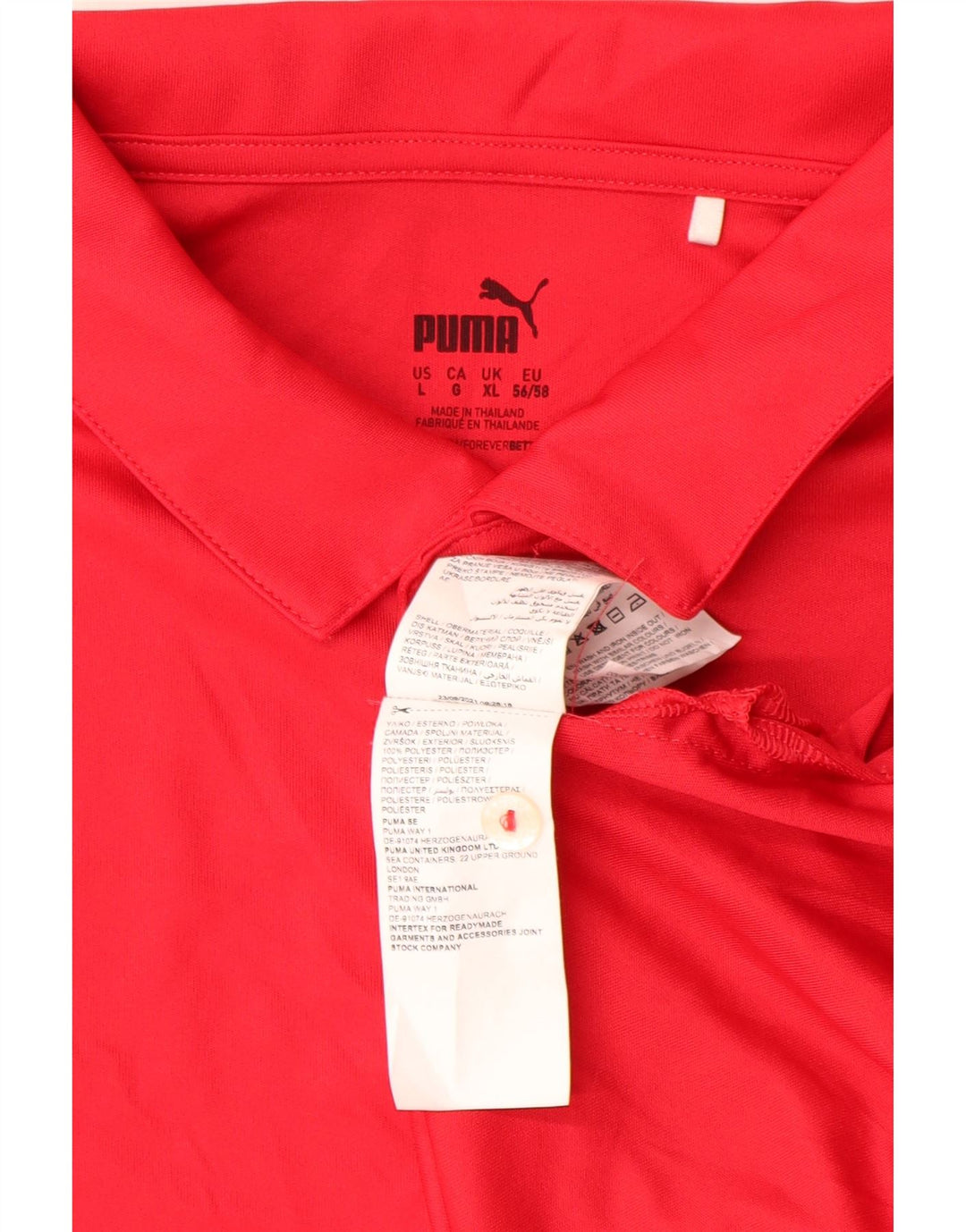 Męska koszulka polo PUMA XL, czerwona, poliester