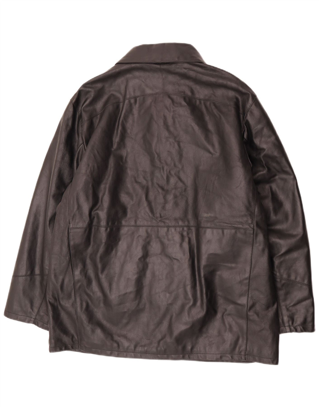 Vintage męska kurtka skórzana IT 54 2XL czarna skóra