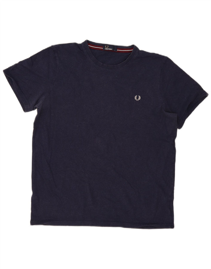 T-shirt męski Fred Perry, duży, granatowy, bawełniany