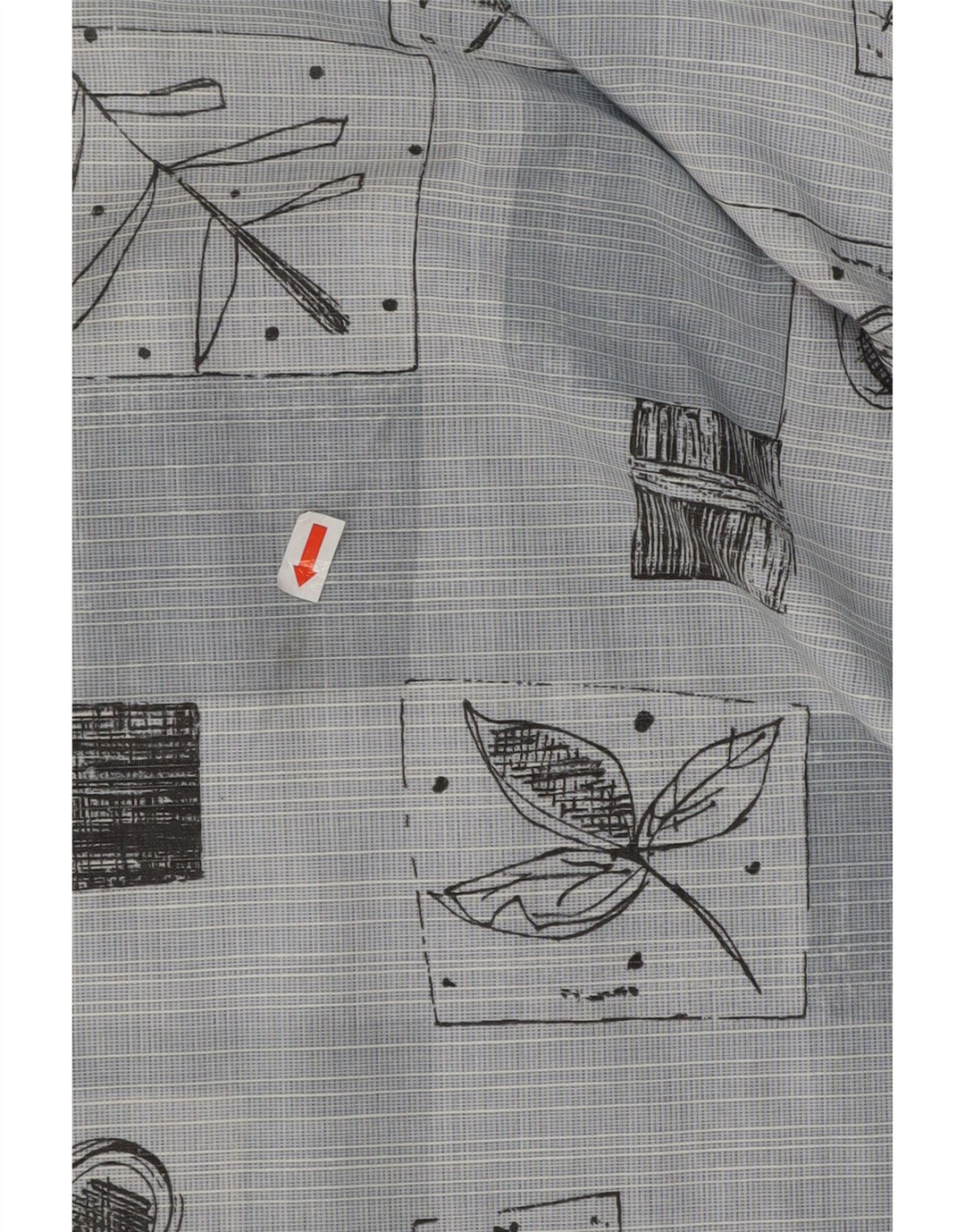 VINTAGE Mens Short Sleeve Shirt XL Blue Patchwork Cotton Vintage Vintage and Second-Hand Vintage from Messina Hembry 