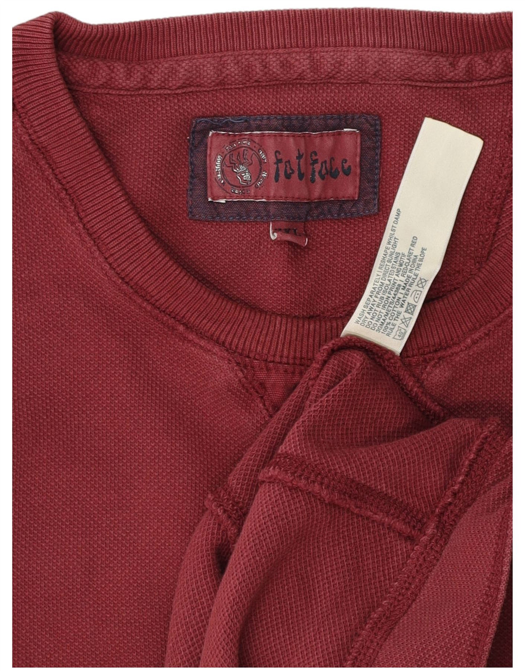 Bluza męska Fat Face, 2XL, bordowa, bawełniana