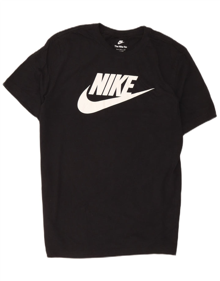 Męski T-shirt z grafiką Nike, duży, czarny, bawełniany