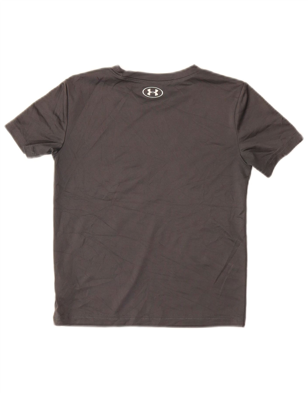 Chłopięcy T-shirt z grafiką UNDER ARMOUR 5-6 lat, szary, poliester