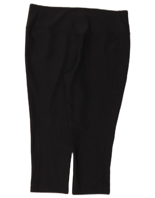 Damskie legginsy Nike Dri Fit Capri UK 14, duże, czarne, poliestrowe